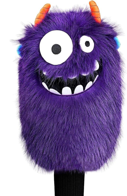 LZFAN Funny Golf Headcover, Animals Plush Driver Headcover Fairway Hybrid Headcover, Golf Club Head Covers Gift for Men Women Purple Monster