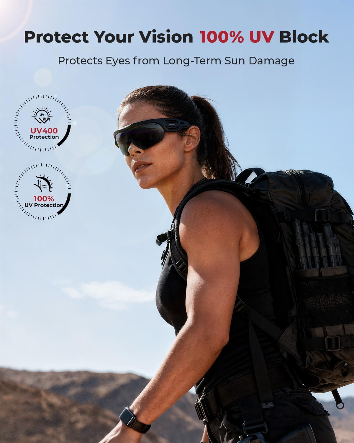 ONNAIS Shooting Glasses with Earplugs - ANSI Z87.1+ Safety Glasses with Detachable NRR 32dB Earplugs, Gifts for Men and Women
