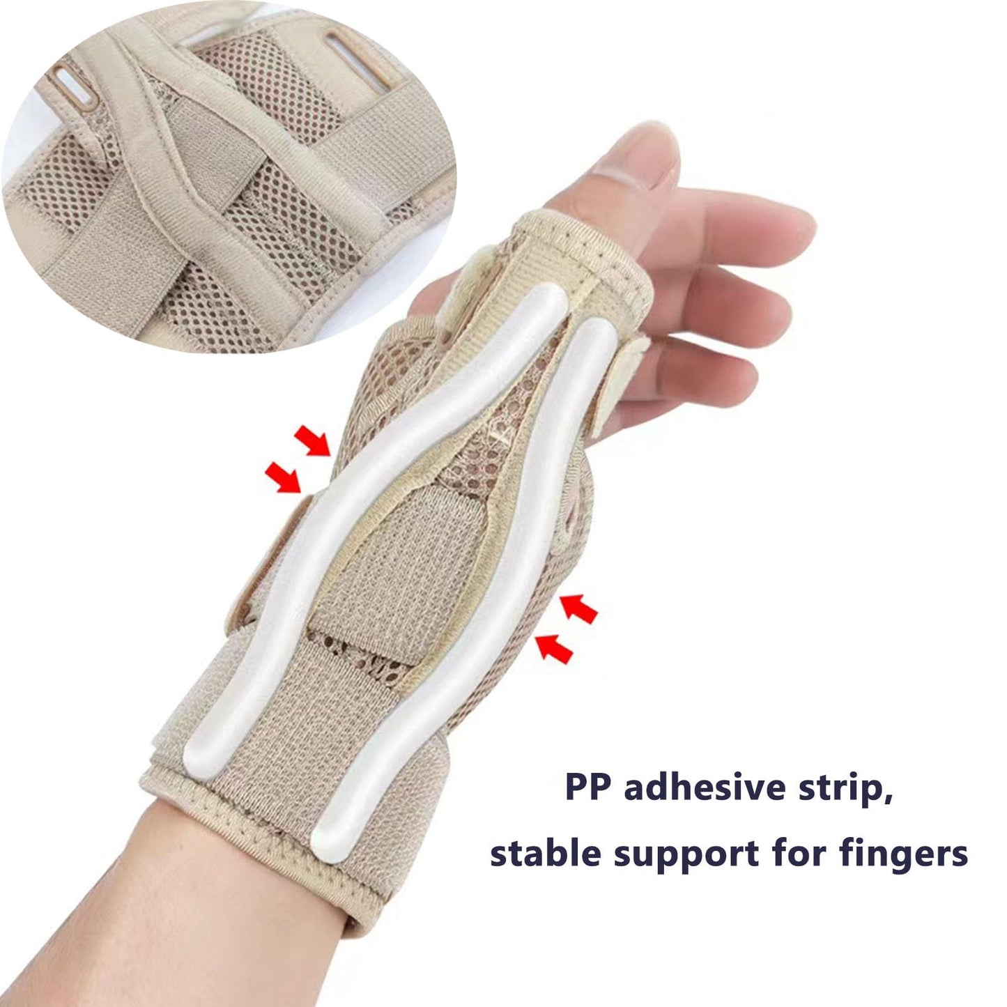 GELAIMAR Thumb Splint with Wrist Brace - Thumb Support Brace for Wrist Hand Thumb Stabilizer Fits Both Right Left Hand for Men and Women