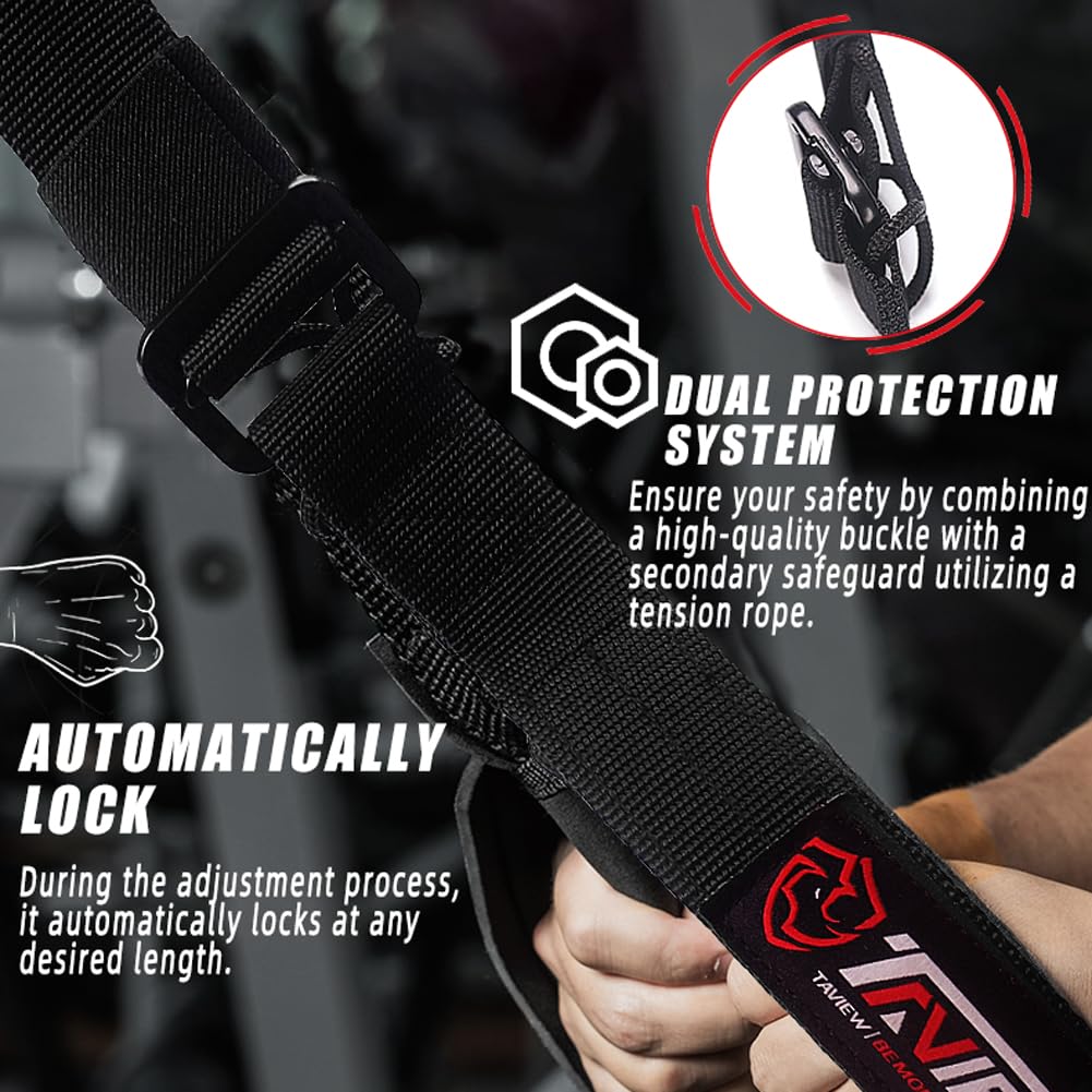 TAVIEW Tricep Rope Cable Attachment Adjustable (26-56 Inches), 27/36/48/55 Inches Long Tricep Rope Alternative, Greater Range of Motion,Gym Rope Equipment for Home/Gym Accessories