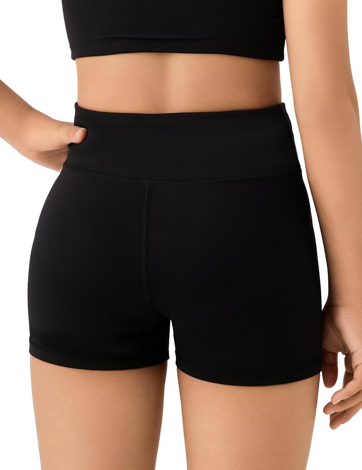 Skiennix Girls Athletic Biker Shorts - High Waisted, Soft Fabric, Hidden Pocket | Perfect for Dance & Yoga