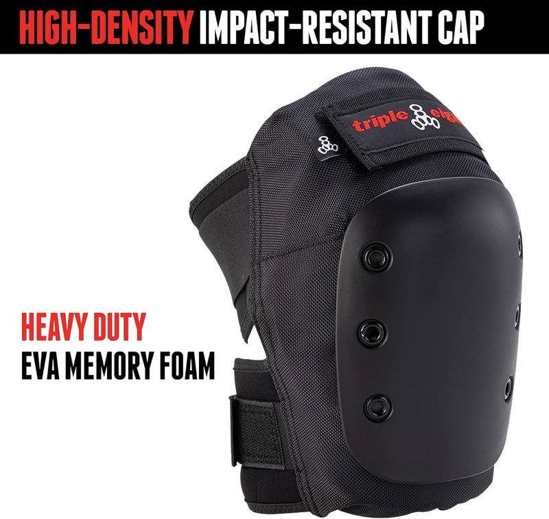 Triple Eight KP Pro Professional Skateboarding Knee Pad Set (Pair), Small