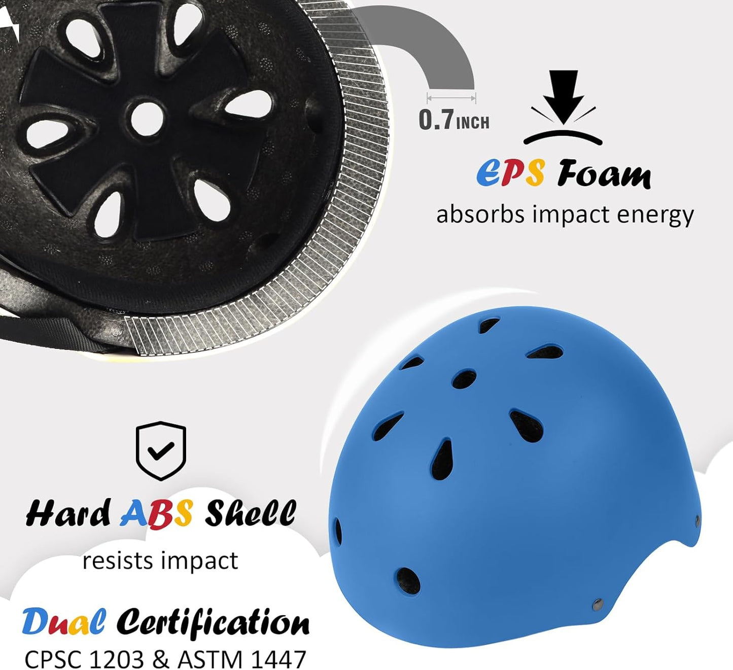 Skiennix Kids Bike Helmet - Adjustable Multi-Sport Design for Toddlers to Youth | 3 Sizes Available