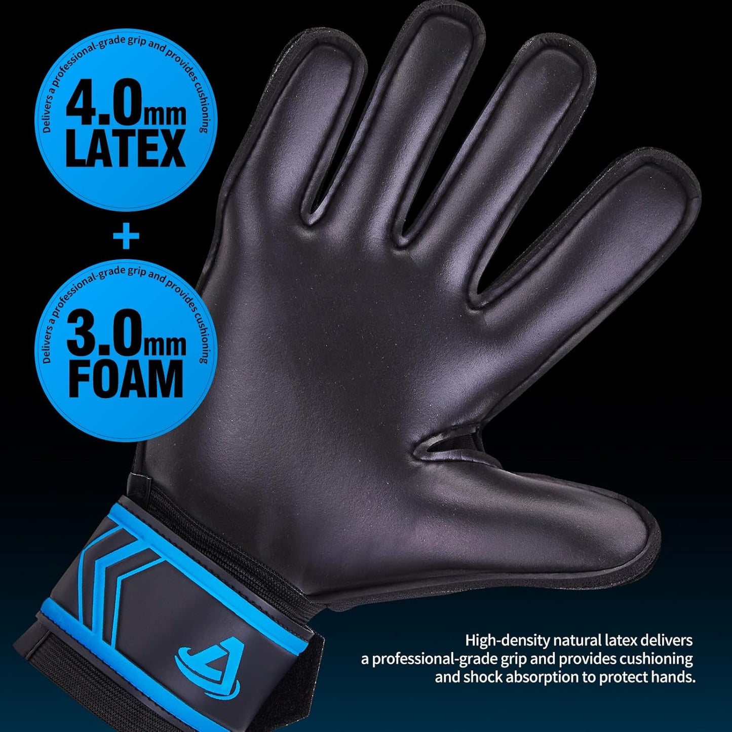 Skiennix Goalie Gloves - Breathable Soccer Gloves with Finger Protection | Extra Grip, Black/Green, Sizes 5-10