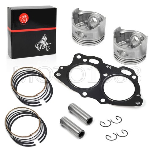Oversize 0.25mm Piston & Ring Gasket Seal Top End Rebuild Kit Compatible with EZGO 4 Cycle Gas Golf Cart 350cc EH35C MCI Fuji Robin Engine 1996-2008