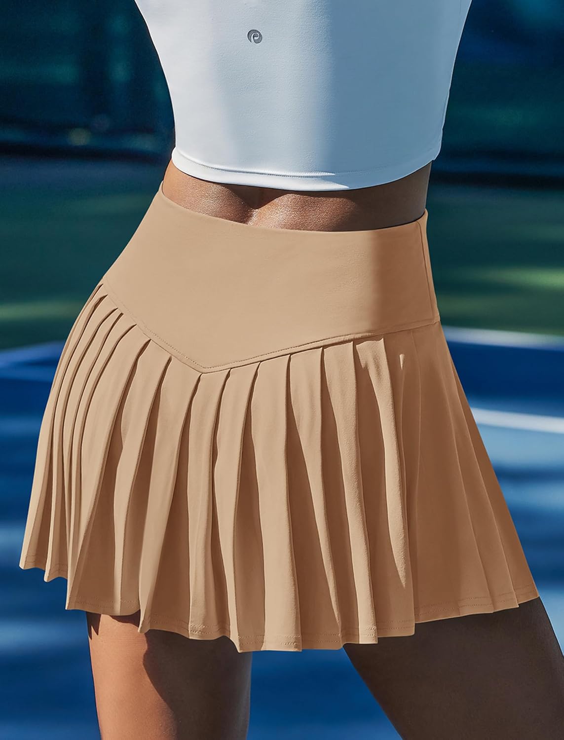 PINSPARK Pleated Tennis Skirts - High Waist Lightweight Mini Athletic Skorts for Women | Perfect for Golf & Pickleball