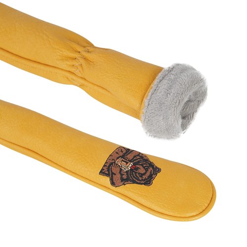 LZFAN Golf Alignment Stick Cover - Leather Holds at Least 2 Sticks, Club Protector with Beer Bear Embroidery