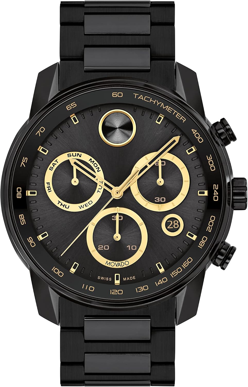 Movado Bold Verso Men's Sport Watch - Swiss Quartz Chronograph, Stainless Steel Bracelet - 44mm Luxury Timepiece