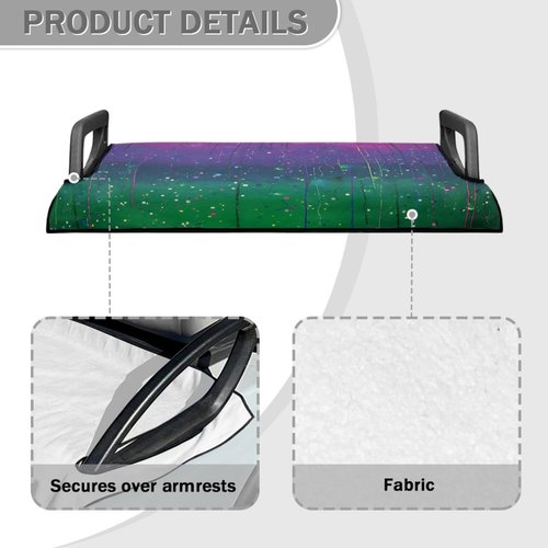 Boatee Universal Golf Cart Seat Cover, Gradient Purple Green Golf Cart Seat Blanket Fit Most Golf Cart Comfortable Portable Golf Cart Seat Towel for 2 Person Seats