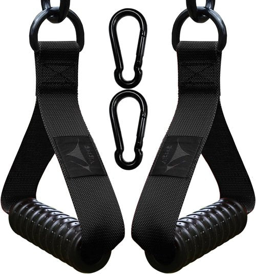 Heavy Duty Gym Workout Handle Attachments - Anti-Slip Rubber Grips for Cable Machines & Fitness Equipment