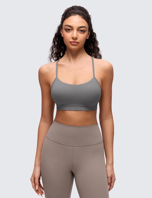 CRZ YOGA Butterluxe Y-Back Sports Bra for Women - Padded Racerback, Low Impact Workout Top
