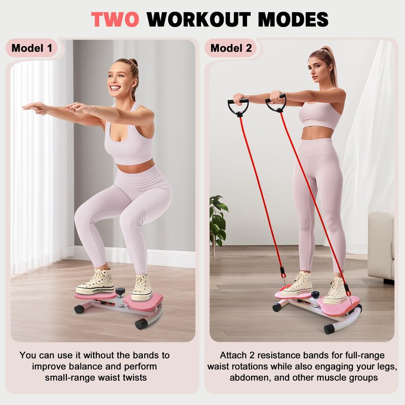 Liznkjious Waist Twister Machine Exercise,Waist Twisting Machine - 260 lbs Ab Twist Board with Adjustable Resistance Bands, Twist Exercise Machine for Core Workout & Waist Slim, Home Gym Equipment for Women & Men