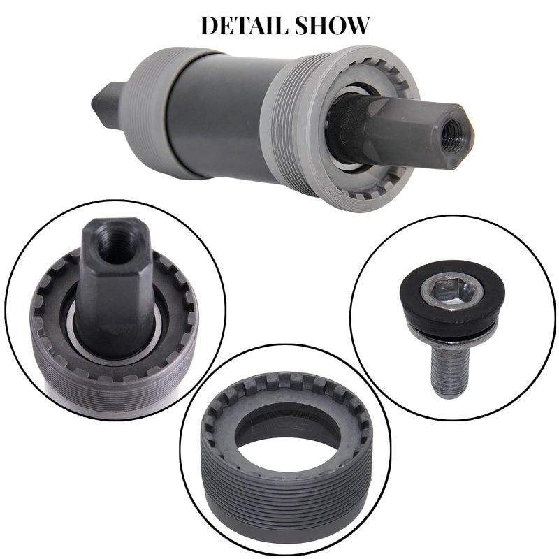 Viclaakesi Bike Bottom Bracket Mountain Square-Taper Compatible with Shimano Tourney TX800 Series (68 * 124.5mm)