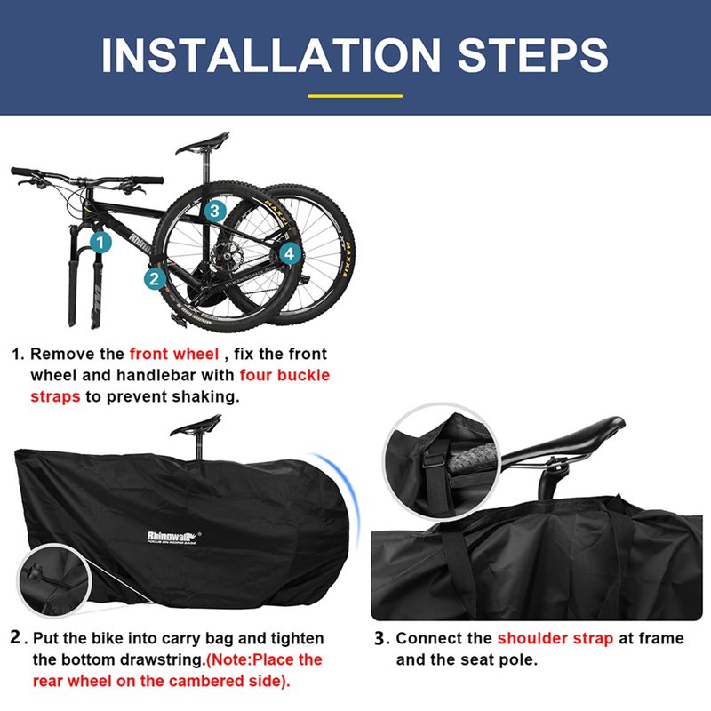 SUNELFFY Lightweight Bike Storage Bag Bike Transport Bag for 27.5inch MTB 700C Road Bike Bike Cover