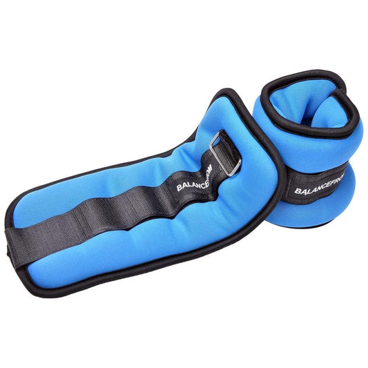 Signature Fitness Fully Adjustable Ankle Wrist Arm Leg Weights, 2 lbs each (4-lb pair), Blue