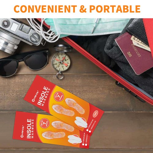 Insole Foot Warmers (10 Pairs) - Up to 9 Hours of Heat - Ultra Thin, No Clumping, All Natural - Air Activated Heated Insoles - Feet Warmers for Men & Women - L(EU41-44)