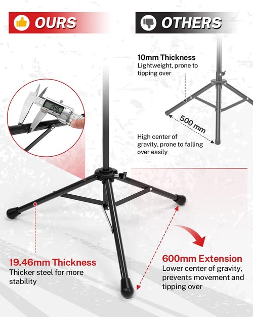 Gonex Baseball Batting Tee - Collapsible Portable Tripod Stand with Carrying Bag | Ideal for Softball Practice