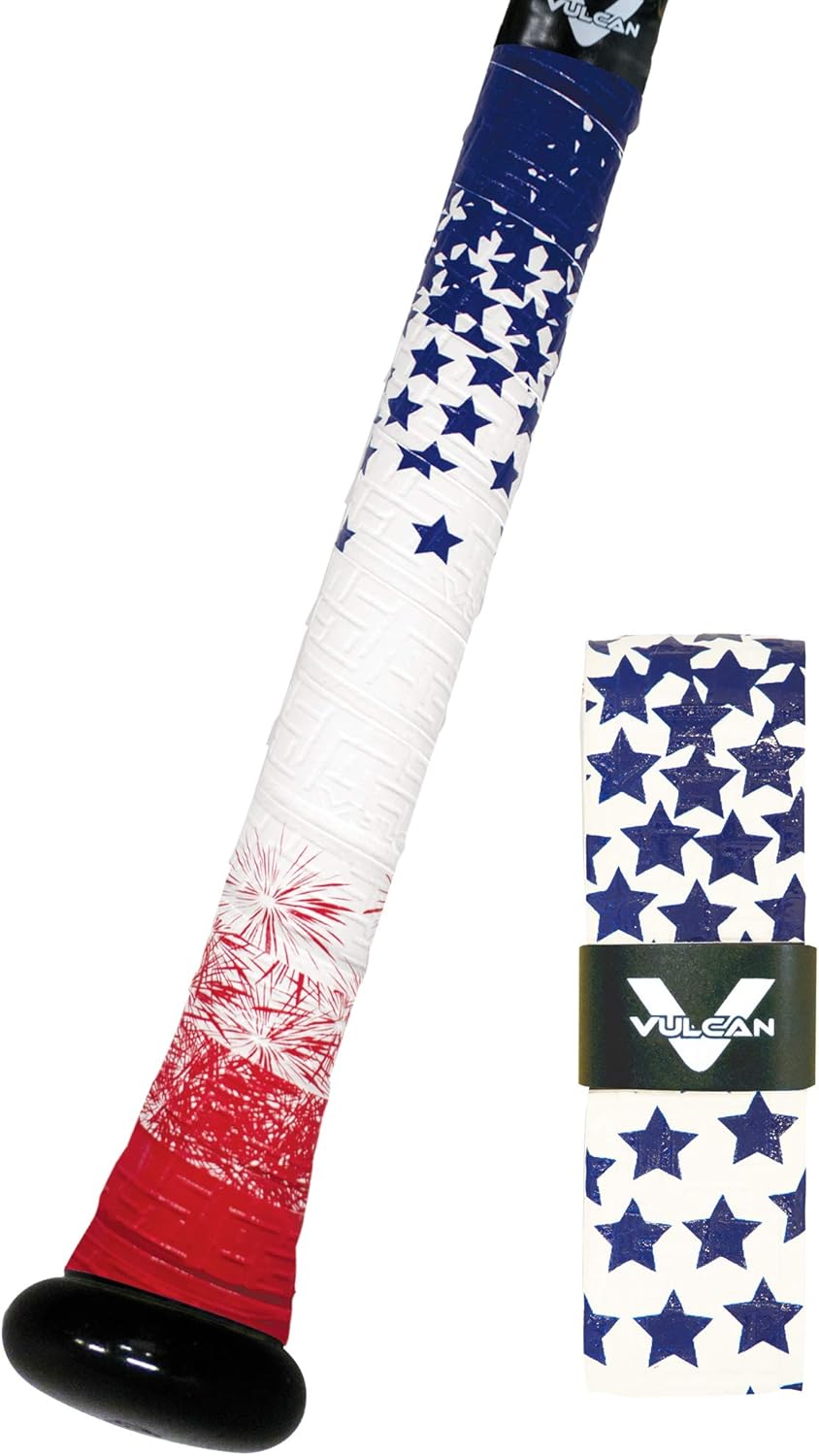 Vulcan Bat Grip - 0.50mm, 1.00mm, 1.75mm | Enhance Your Baseball/Softball Game | Multiple Colors Available