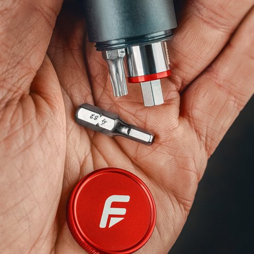 FEEDBACK SPORTS | Reflex Fixed Torque Bit Driver [Bit Storage + 5Nm Torque] | Portable Compact Accurate Torque | Magnetic Bit Receiver | Hidden Storage With 4 Steel Bits