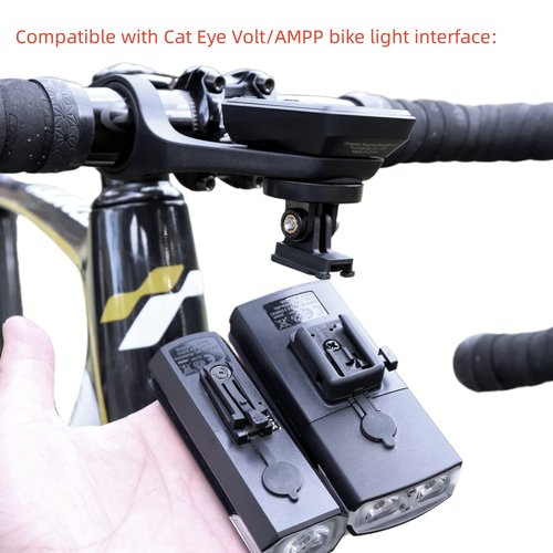 NELboNs Bike Light Adapter Mount Compatible with Cat Eye Volt 200/300/400/800, AMPP400/500/800/1100 Lights Adapter Mount for Bicycle GPS Bracket