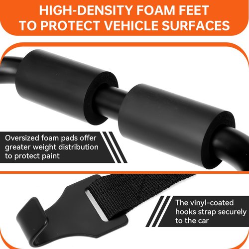 Soarify Sports Deluxe 2-Bike Trunk Mount Rack, Model SY-Trunk-BR, Black + Orange up to 70lbs Load