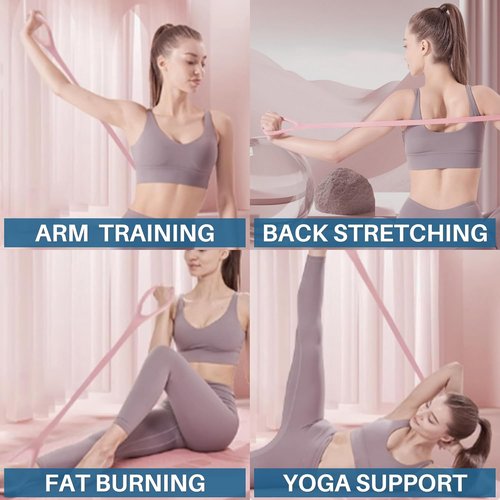 LEZER Figure 8 Resistance Band - Versatile Fitness Elastic Rope for Arm, Back, Chest & Shoulder Workouts