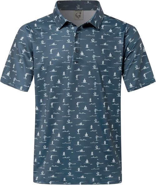 Hardaddy Men's Polo Shirt - Moisture-Wicking Dry Fit Short Sleeve Golf Shirt in Various Colors