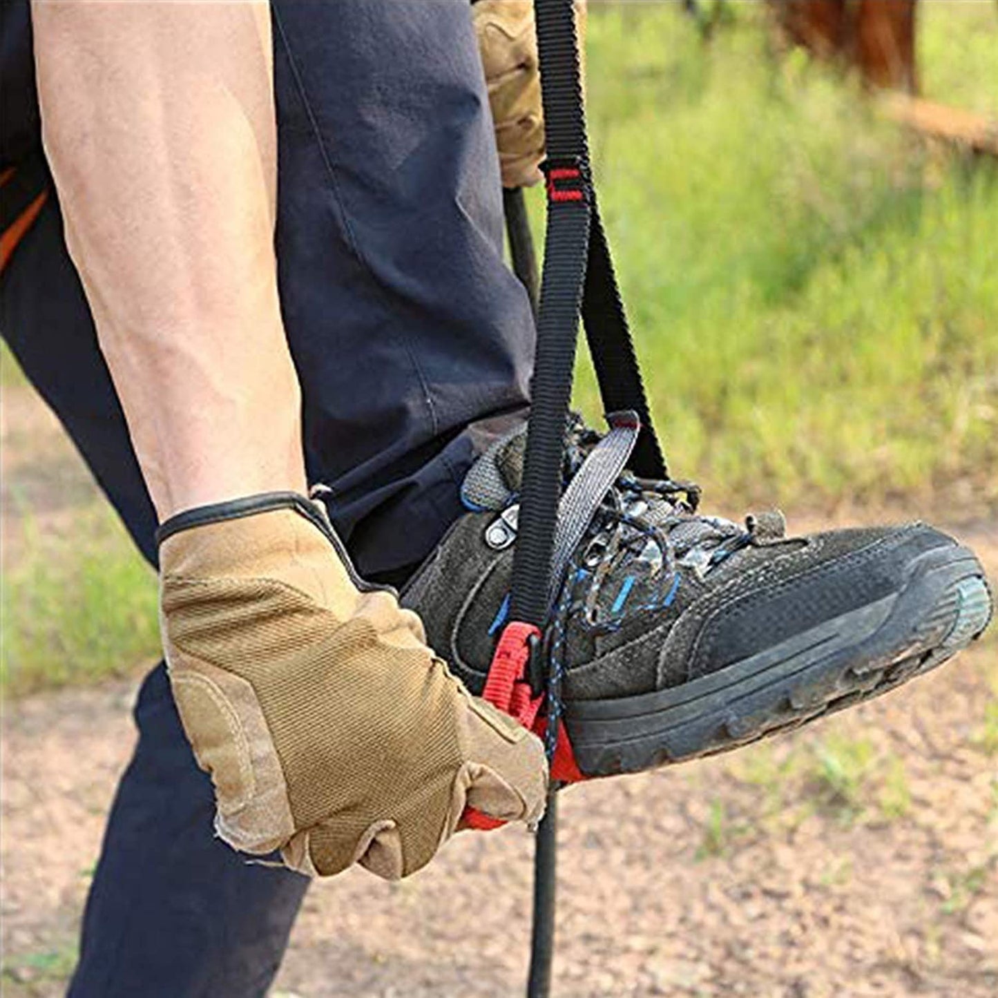 Climbing Ascender Adjustable Sling Foot Loop Ascender Webbing Sling Outdoor Mountaineering Rock Climbing Expedition Caving Aerial Work
