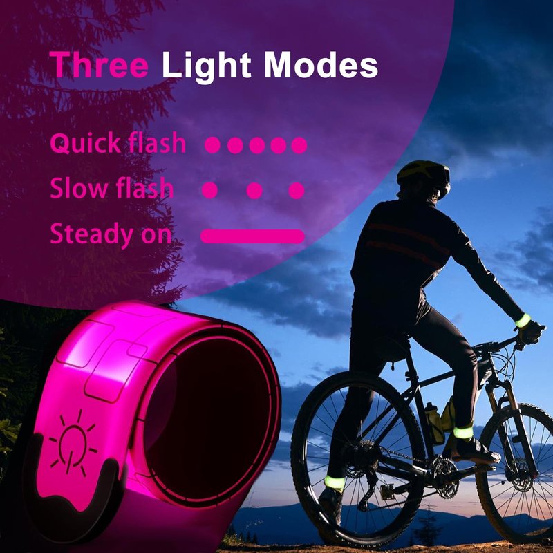 Rivsli LED Armbands for Running,2 Pack,USB Rechargeable Safety Lights for Runners,High Visibility Light Up Bands Reflective Led Bracelets for Night Walking Jogging Cycling Running Gear