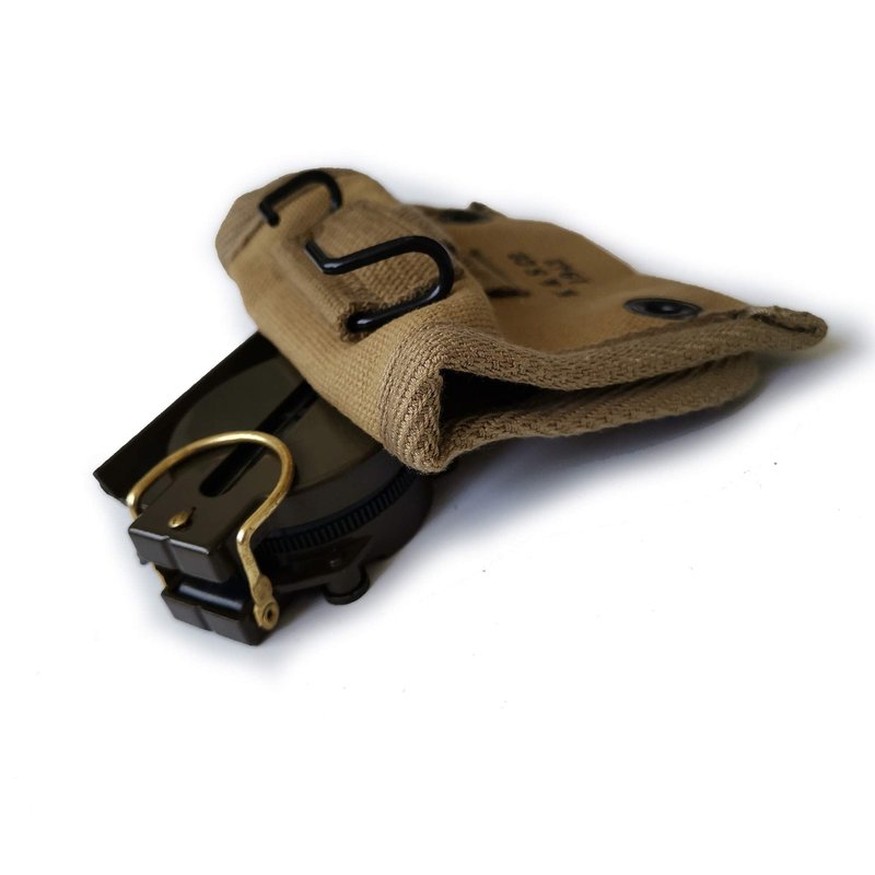 ANQIAO Reproduction WW2 US Compass Pouch Bag with Modern Compass