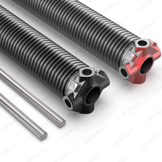 Pair of 2" Garage Door Torsion Springs Replacement Set with Winding Bars, Upgrade Precision Aluminum Stationary&Winding Cones,for Family Replacement and Installation,MIN 18,000 Cycles(0.234x2''x30'')