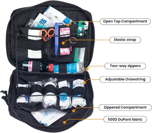 EXCELLENT ELITE SPANKER Tactical Molle Admin Pouch - Versatile EDC Organizer with Shoulder Strap