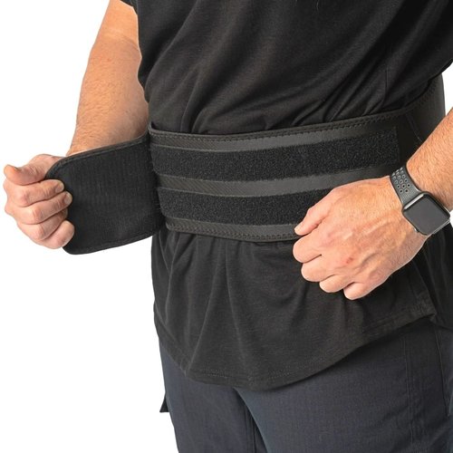 Flexup Lower Back Support Brace, Lumbar Support Belt, Lightweight Flexible Copper Infused Compression Back Brace for Men and Women for Everyday Use (L/XL)