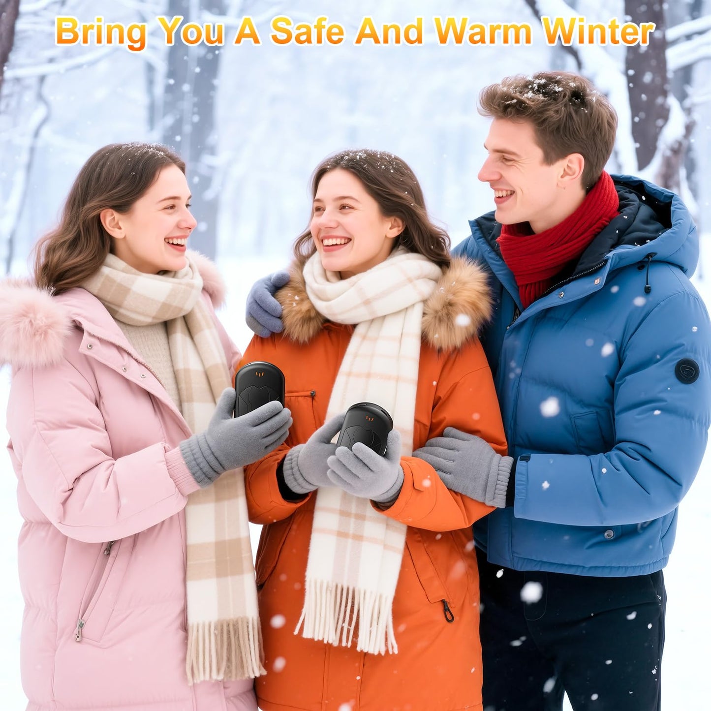 Electric Hand Warmers Rechargeable 2 Pack with 3 Heating Mode,Portable Hand Heater,Smart Chips,USB Quick Charge, Winter Gifts for Christmas, Outdoor, Golf, Hunting, Camping,Valentine's Day Gifts