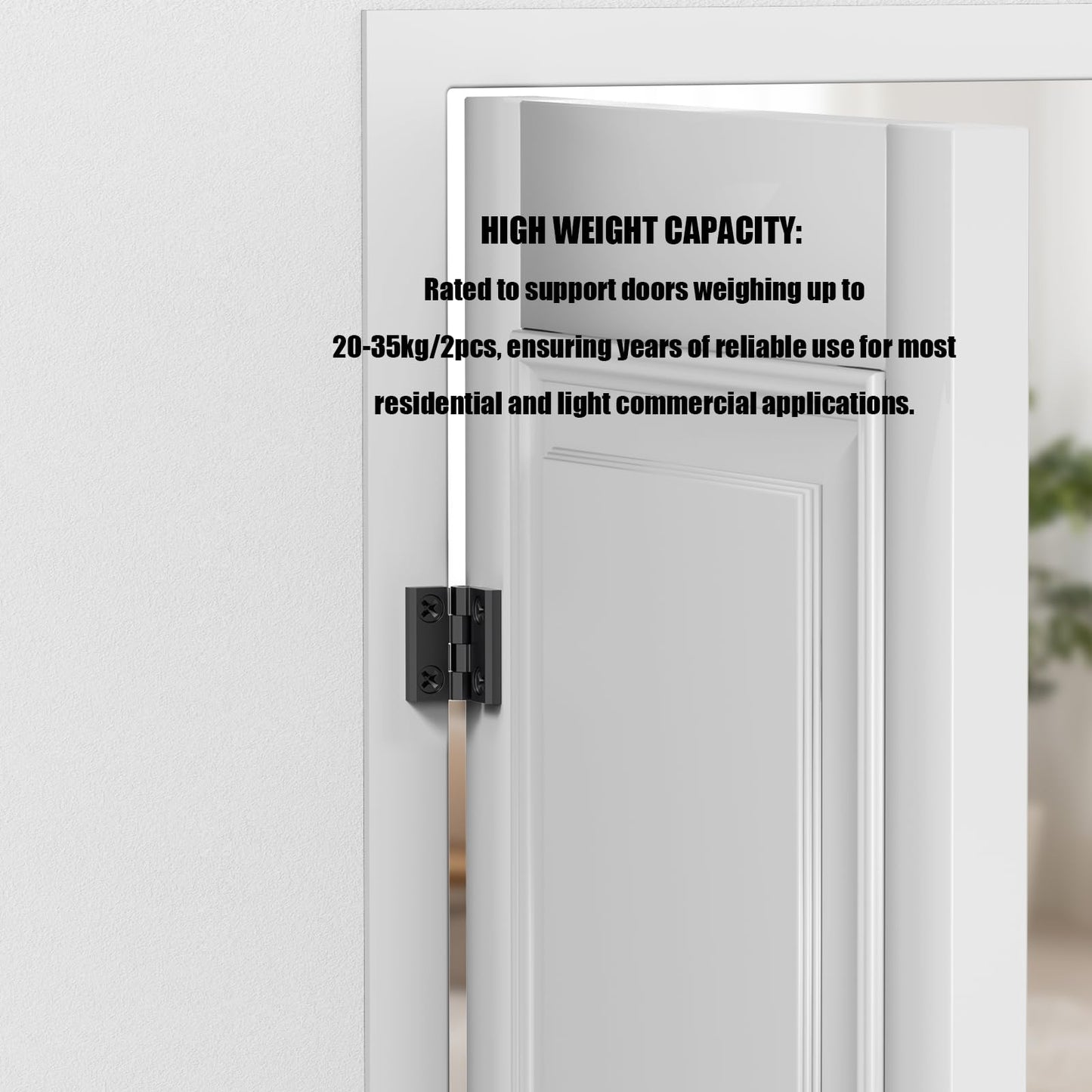 SYINE Heavy-Duty Butt Hinge Zinc Alloy Door Hinge Closet Hinge for Closet Cabinet Door,Set of 2,Black, 1.5'' x 1.5''