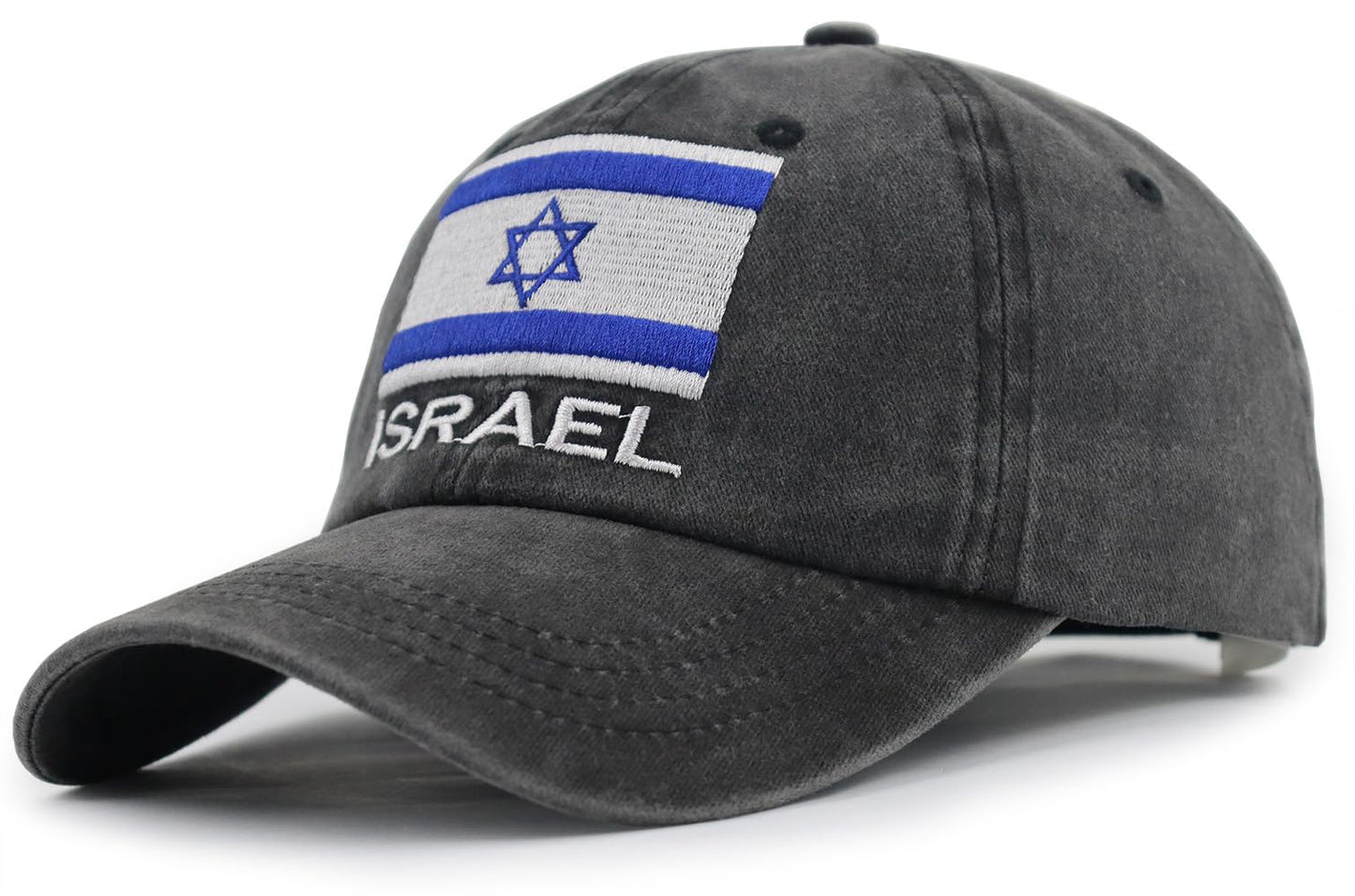 Israel Hats for Men Women, Fathers Day Retirement Christmas Birthday Gifts for Dad Grandpa Husband Uncle, Adjustable Cotton Israel Flag Army Military Baseball Cap