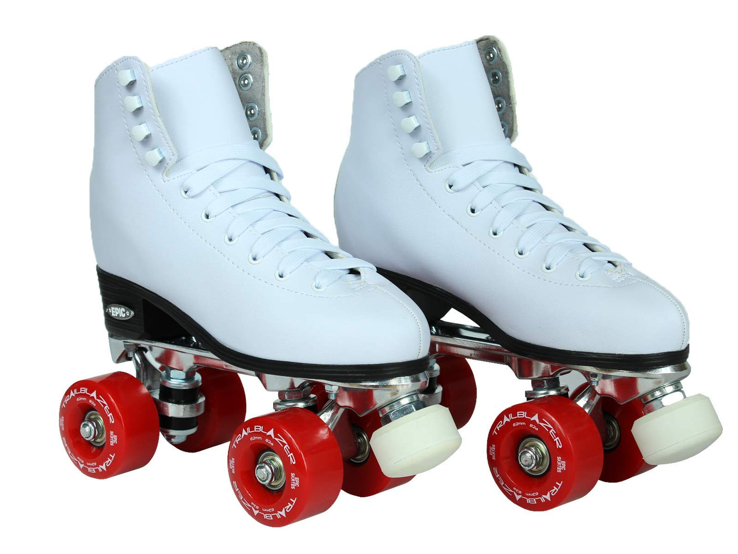 Epic Skates Classic White with Red Wheels Roller Skates ClassWhRed06