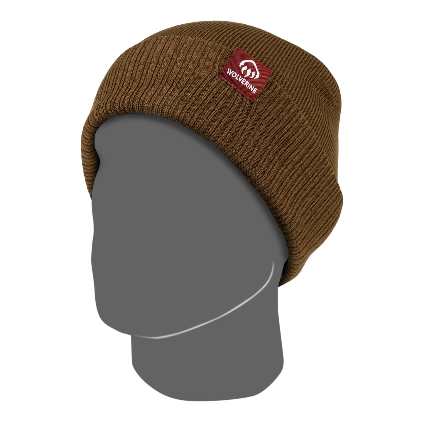 WOLVERINE Performance Work Beanie | Unisex | Durable | Rugged | Warm | Outdoor | Adventures | One Size, Cuffed Knit - Chestnut