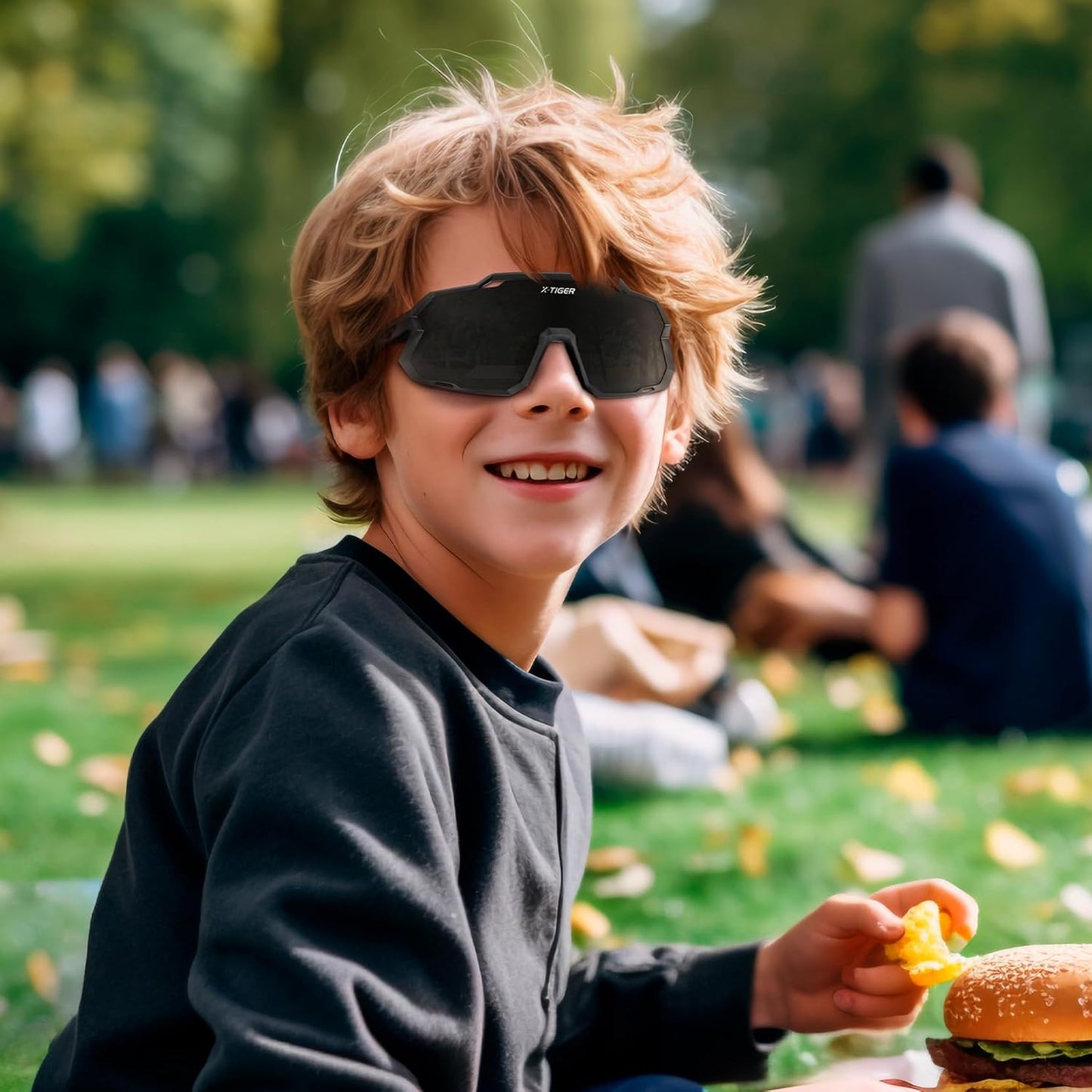 X-TIGER Kids Sunglasses - Polarized UV400 Youth Baseball Glasses for Ages 8-14 | Softball & Cycling