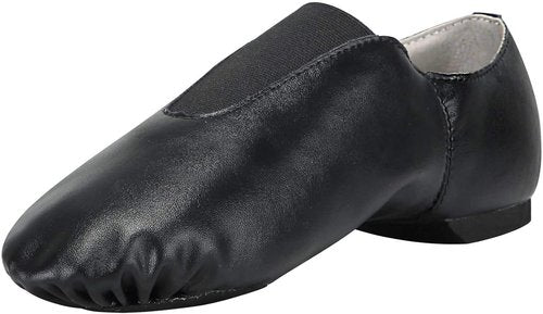 Linodes PU Leather Jazz Dance Shoes - Slip-On Style with Elastic for Kids | Toddler to Big Kid Sizes