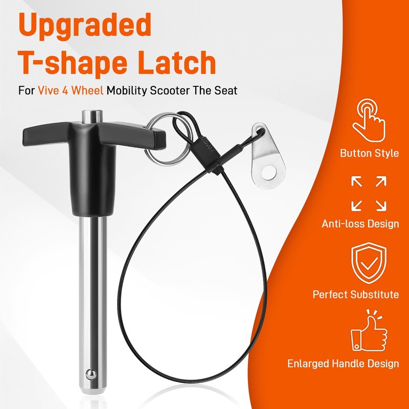 YIBEICO Replacement Seat Locking Pin for Mobility Scooter