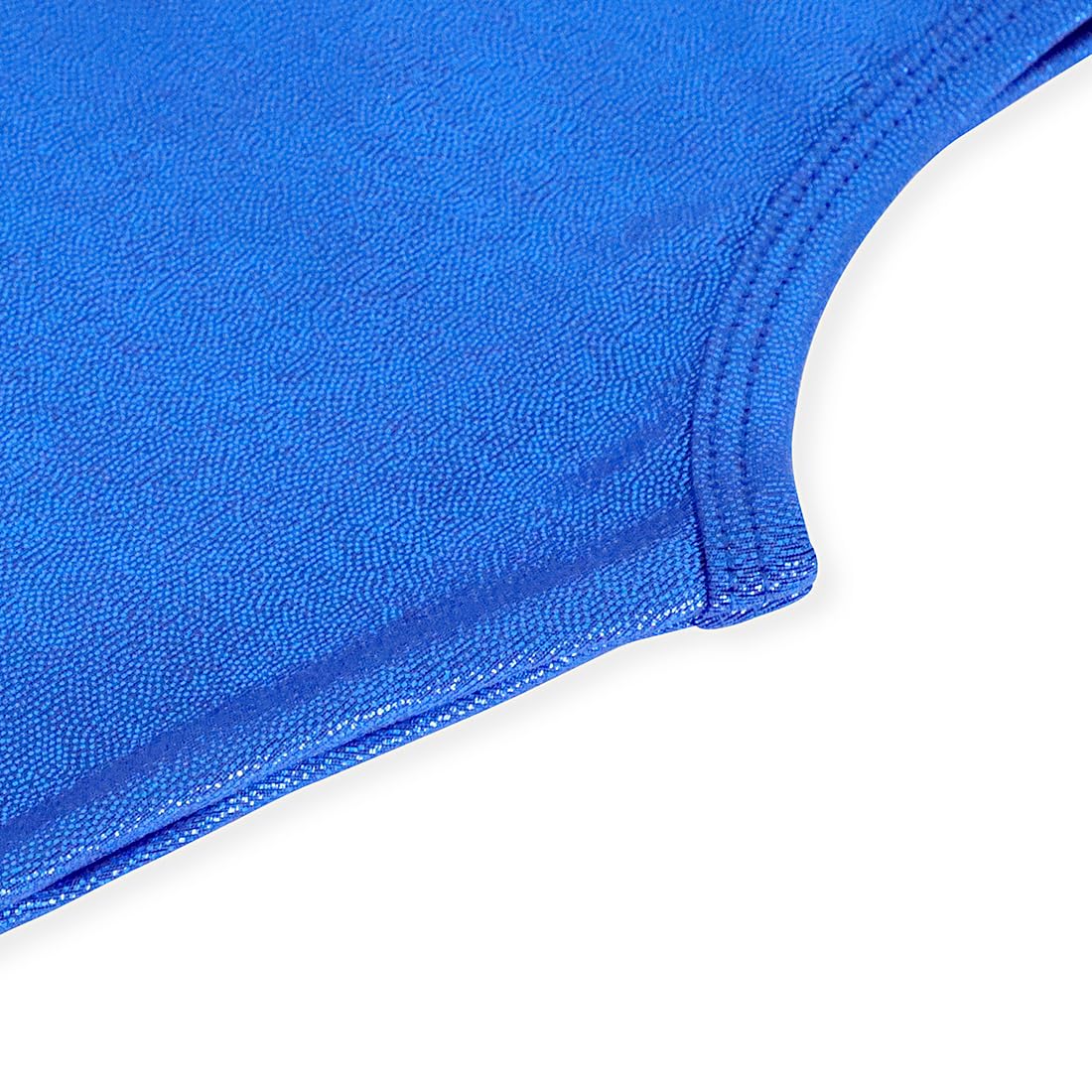 HOZIY Gymnastics Leotards for Girls Size 7-8 Years Little Girl Biketards Unitards Dance Tumbling Outfits Solid Color Blue Sparkly Shiny