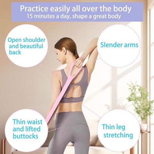 Figure 8 Resistance Bands - Versatile Yoga & Pilates Equipment for Strength Training | 6 Pack