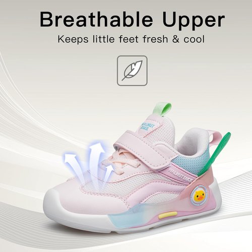 HOKYBATM Toddler Shoes Girls Sneakers Kids Breathable Athletic Running Tennis Fitness Walking Child Shoes Pink Toddler Size 9
