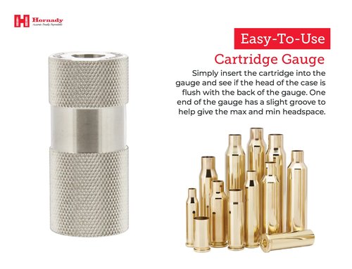 Hornady Lock-N-Load Cartridge Gauge 223 REM (.224), 380707 - Reloading Supplies to Help Check Cases & Ammo Specifications-Caliber Specific, Cylindrical Precision Steel Gauges Fit SAAMI Tolerances