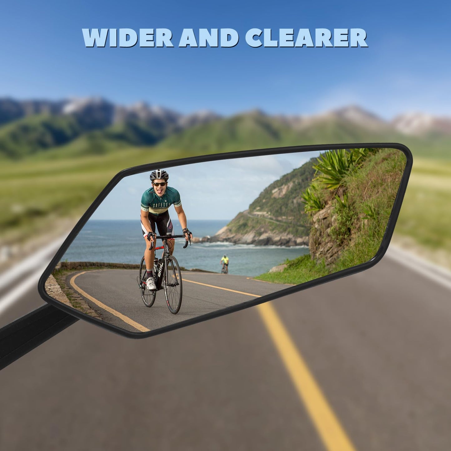 ARCUAT 1 Pair Bike Mirror Handlebar Mount, Rear View Mirror for Mountain Road Dirt Bike Motorcycle Electric Scooter, Bicycle Bar End Rearview Mirrors E Ebike Side Mirror Accessories for Men Adult