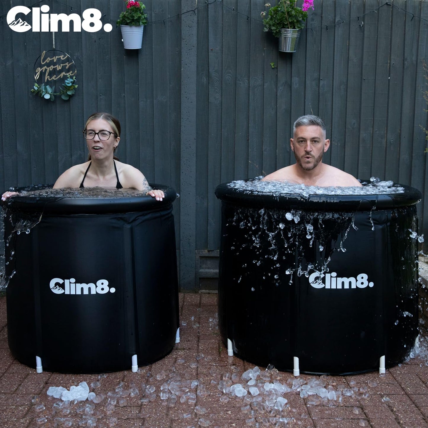 Clim8 Cold Plunge Tub for Ice Bath at Home,85 Gallons Ice Bath Tub with Cover Designed for Outdoor and Indoor Use