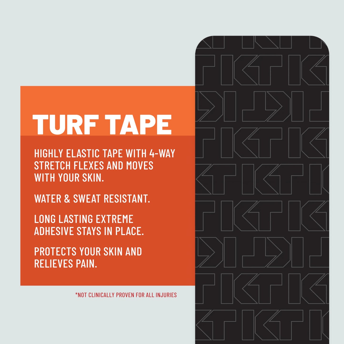 KT Turf Tape – Premium Synthetic Tape 30 ft. Turf Burn Protection, Pain Relief, and Muscle Support – Extra-Wide 4 in. x 30 ft. Roll, Flexible and Long-Lasting Adhesive, Ideal for Football and Athletes