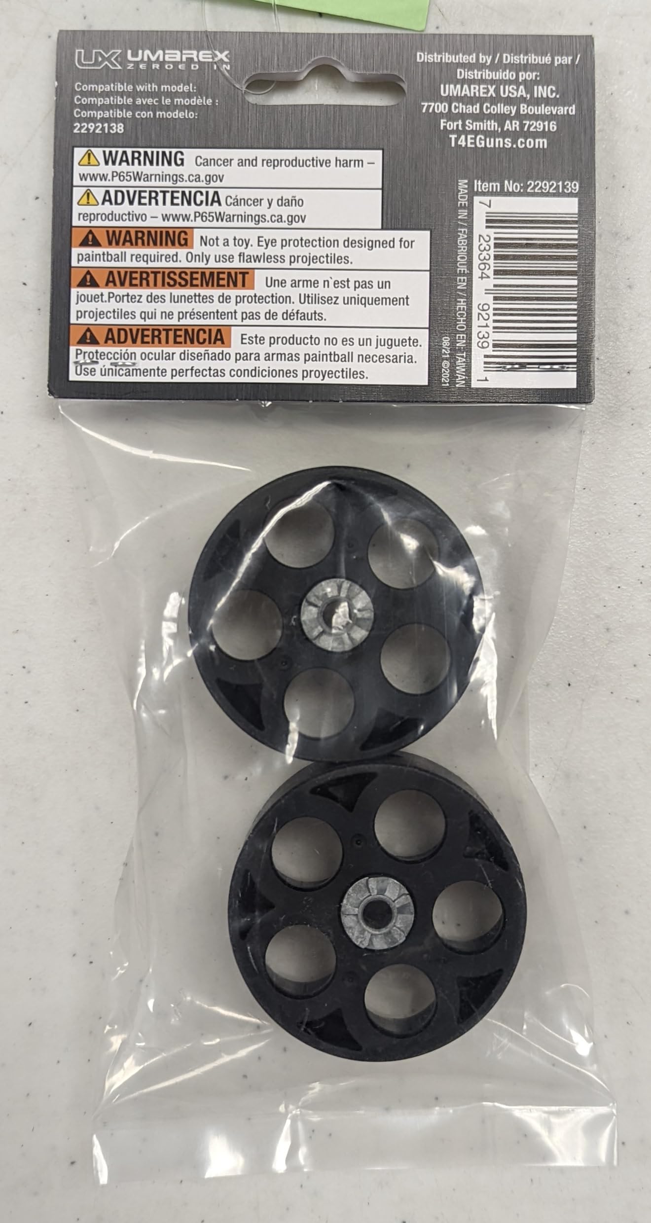 T4E HDR .68 Paintball Revolver Magazine Cylinders, 2-Pack, Multi, One Size