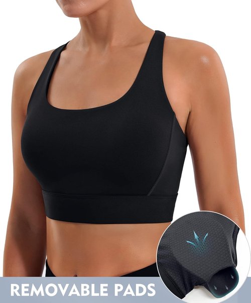 Ewedoos High Support Sports Bra - Adjustable, Push-Up Design for High-Impact Workouts | Women's Activewear